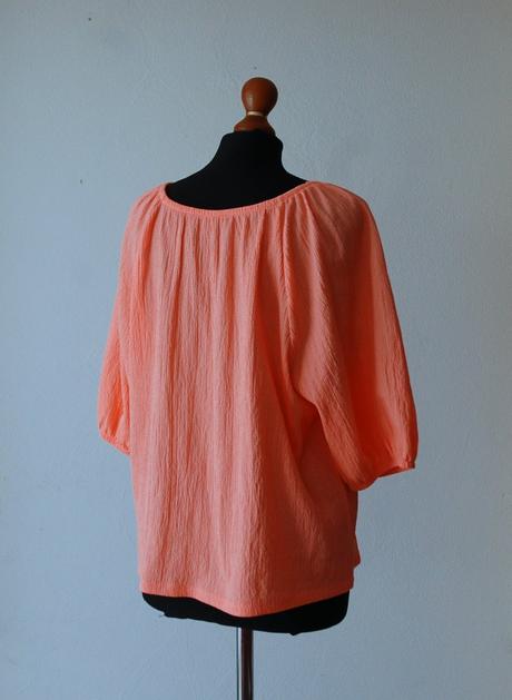Letná mušelínová blúzka v koralovej farbe, f&f,xl