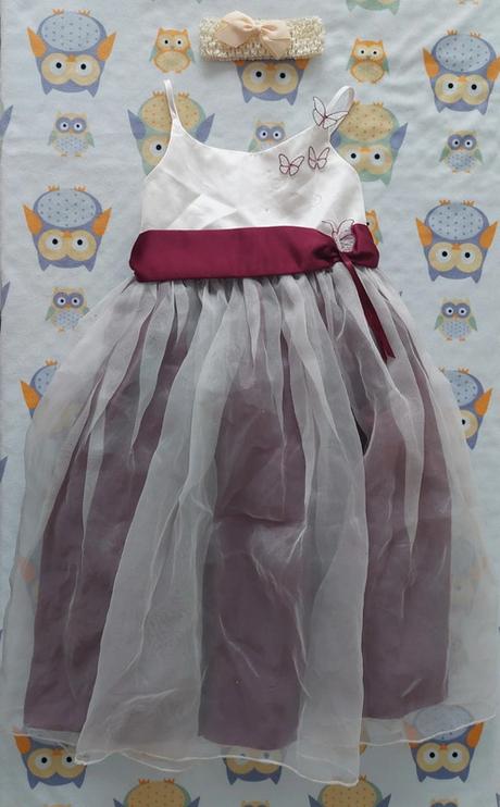 Slávnostné šaty s čelenkou zn.bhs veľ.116, 116