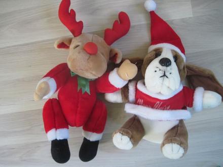 Vianočné plyšové hračky - 2 ks,