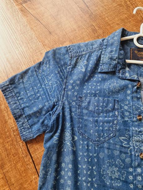 Košeľa s krátkym rukávom modrá, l