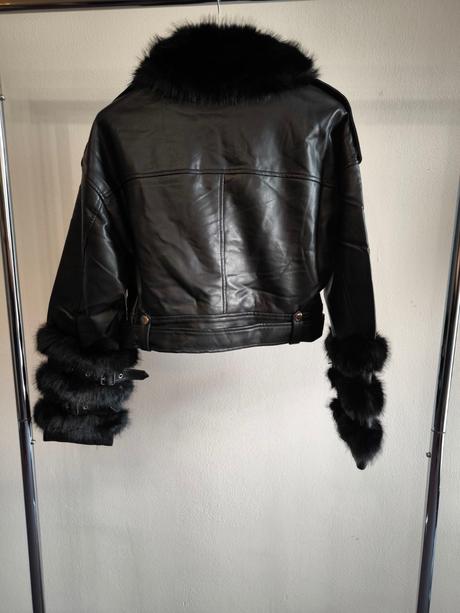 Zateplená koženková bunda, m