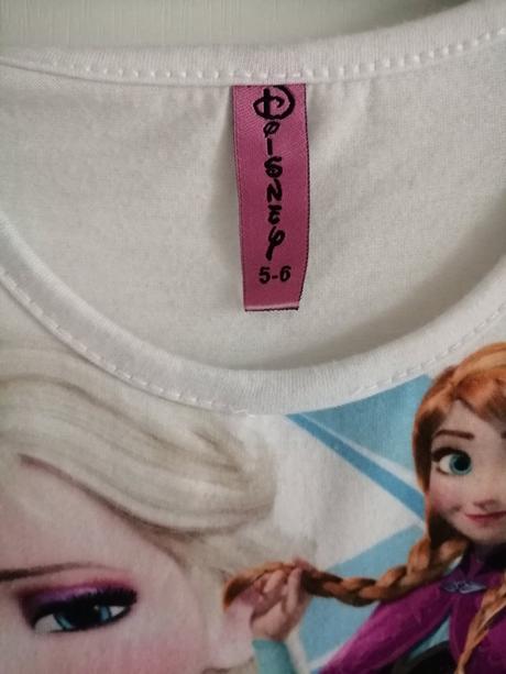 Tričko, saticky anna a elsa 5-6 rokov, disney,122