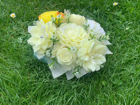 Mydlova kytica v krabičke, 