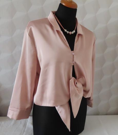 Saténová blúzka cameo rose, veľ. m, m