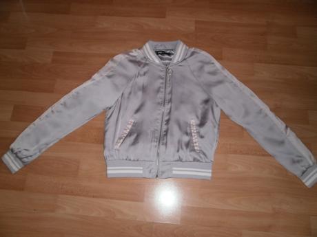 Saténová bomberka s výšivkou na chrbte, new yorker,m