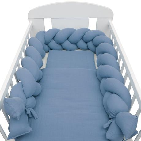 Ochranný mantinel do postieľky vrkoč mušelínový,