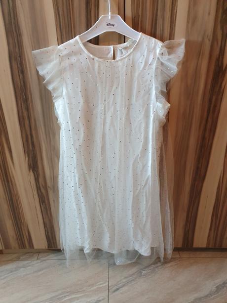 Biele slavnostne saty s trblietkami, calliope,164