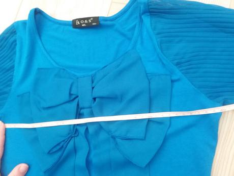 Modrá blúzka s mašľou, m