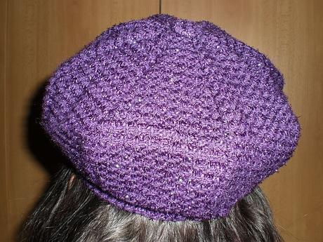 Fialová baretka s trblietkami, m