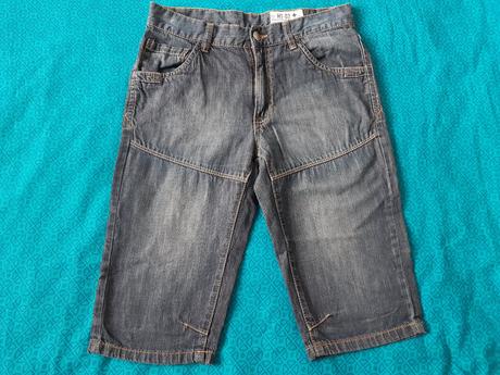 Chlapčenské riflové kraťasy c&a here+there veľ.164, c&a,164