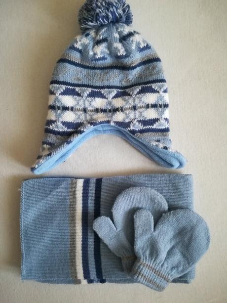 Zimy set-čiapka, sal, rukavice, 74