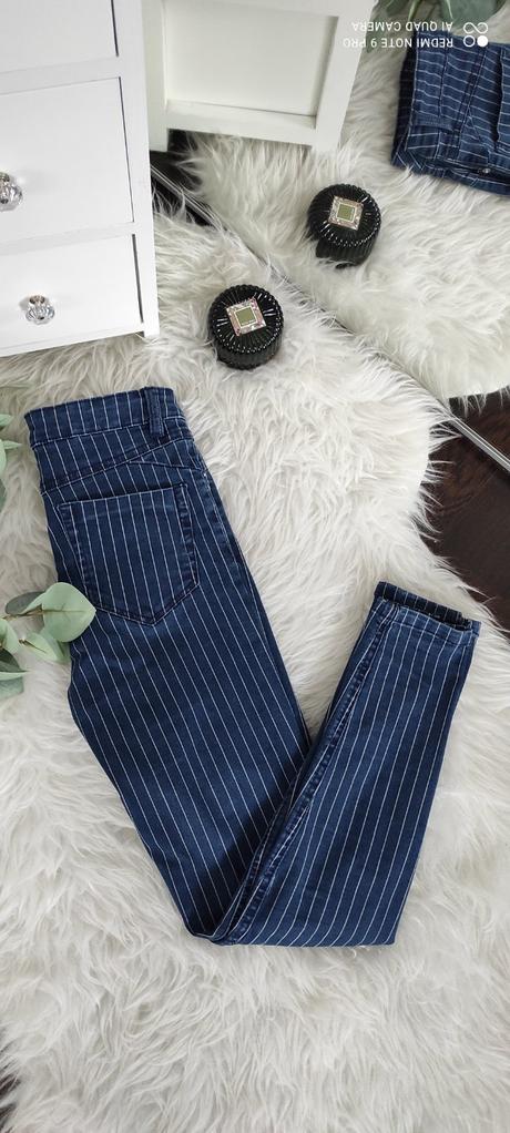 Rifle s pásikmi a vysokým pásom, denim co,36