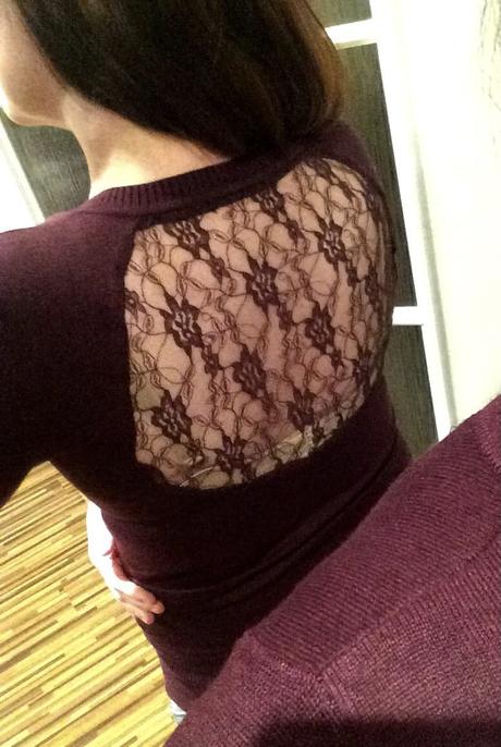 Pulover s čipkou, clockhouse,xs