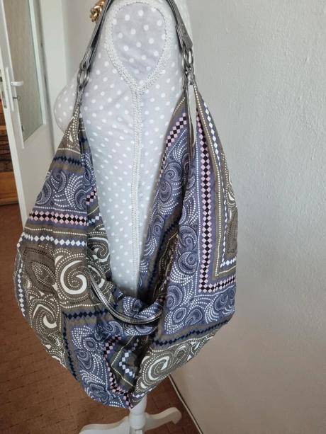 Látková veľká hobbo kabelka, 