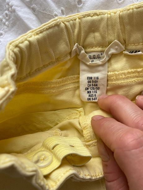 Riflove šortky h&m s krajkou, h&m,116