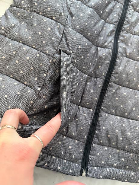 Bodkovaný prešívaný kabát, xl