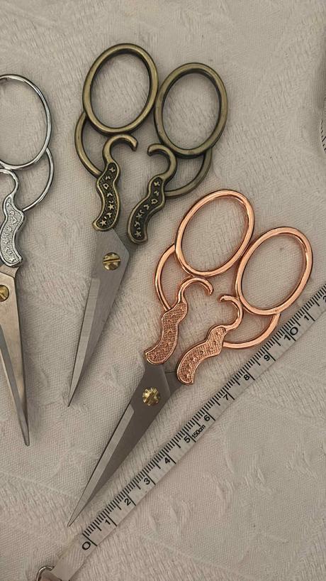 Bronzové vintage nožnice 13 cm,