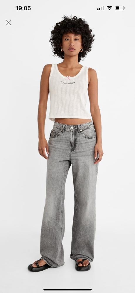 Široké straight wide rifle  s vysokým pásom, stradivarius,36