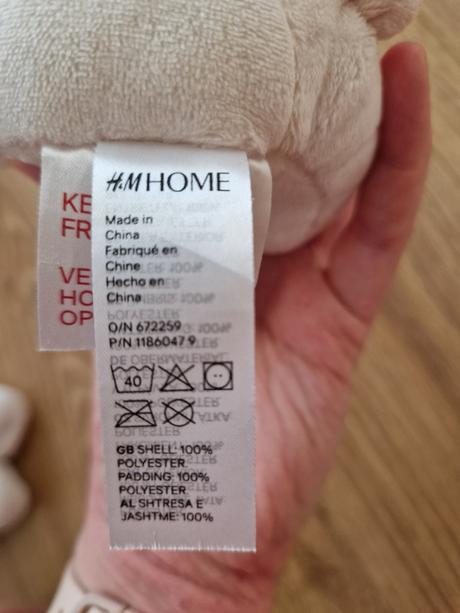 H&m roztomilý krémový hrkajúci zajačik, 
