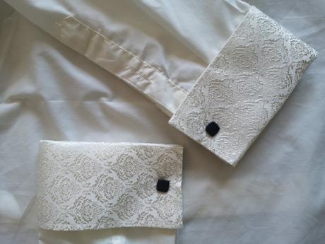 Svadobná košeľa s francúzskou kravatou, m