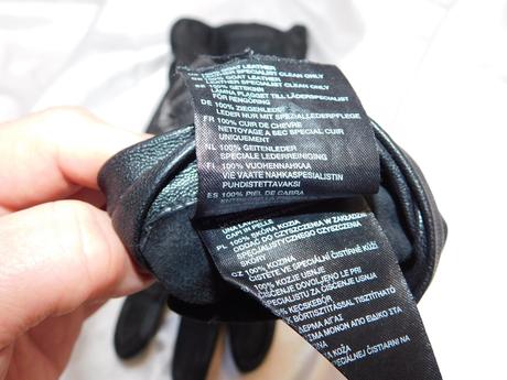 Dámske kožené rukavice, h&m,l