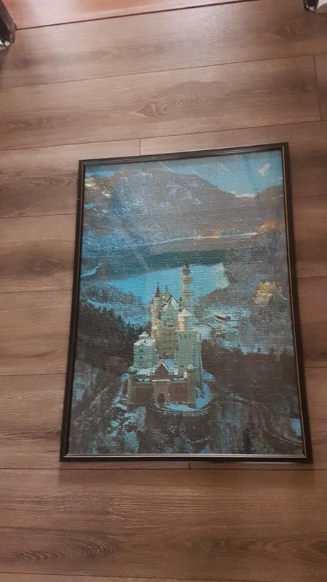 Obraz hrad/zámok z puzzle 70x50,