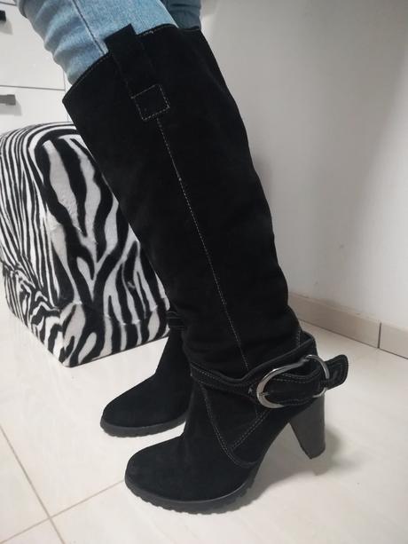 Čižmy brusená koža vl 38, 38