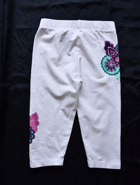 Biele leginky s kvietkom 122/128, pepperts,128