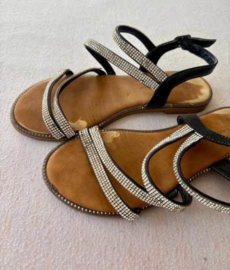 Sandále s kamienkami, deichmann,36