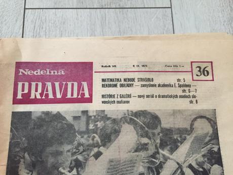 Stare noviny nedelna pravda 36, 6.9. 1974, 
