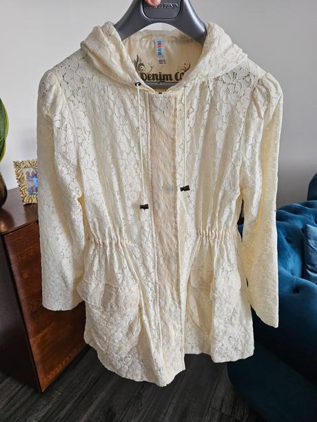 Čipkovaná prechodná bunda, denim co,m