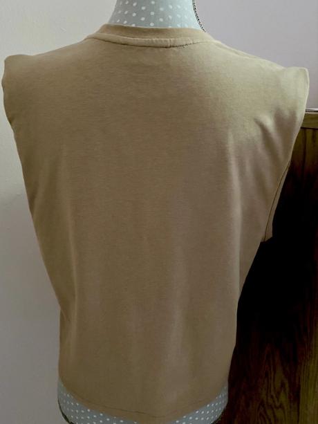 Tričko s vypchávkami, len opraté, bershka,s