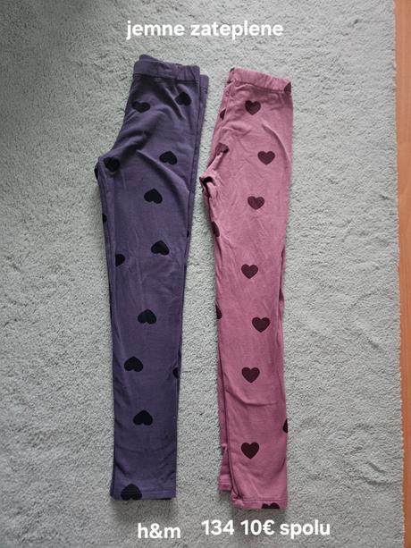 Leginy jemne zateplene, h&m,134