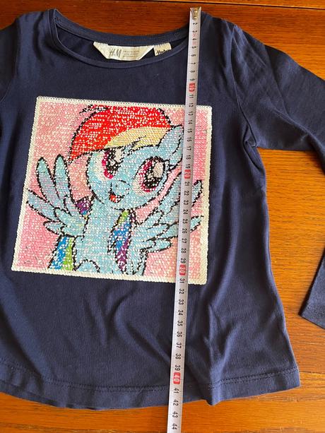 Interaktívne tričko my little pony premieňacie, h&m,122