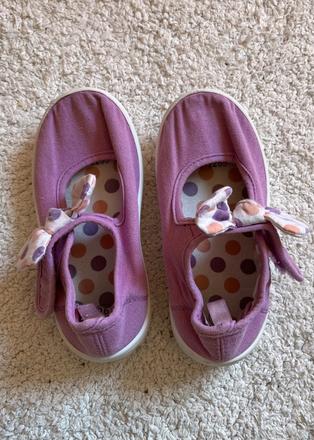 Fialové papuče na suchý zips, 26, 26