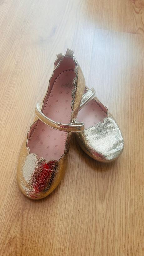 Balerinky zlate, h&m,32