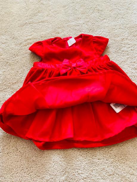 Zamatové slávnostne šaty h&m, 6-9m, h&m,74