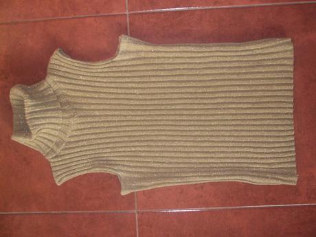 Elastické tričko s vpletanou zlatou nitkou, 164