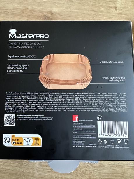 Papier do fritezy 200ks, 