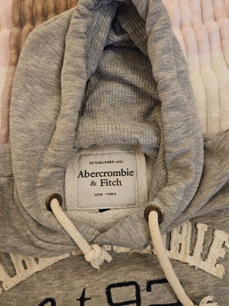 Sivá mikina abercrombie&fitch, abercrombie&fitch,s