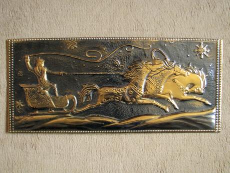 Tepaný mosadzný obraz, 