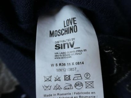 Love moschino original luxusne svetrikove saty s/m, moschino,m