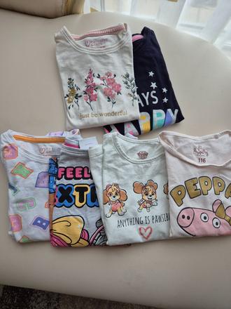 Tričká s dlhým rukávom mix 6ks č. 116, 116