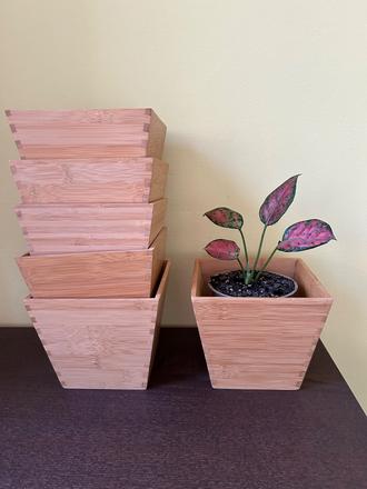Bambusové kvetináče zn.vildapel z ikea 6 ks, 
