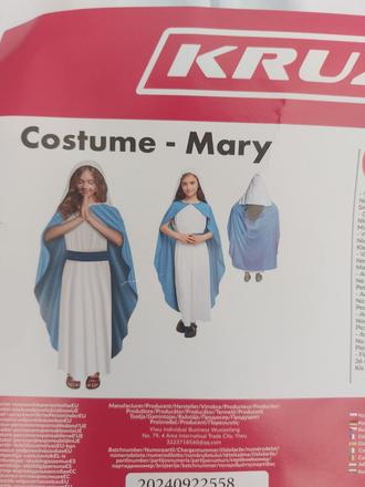 Dievčenský kostým mária, 