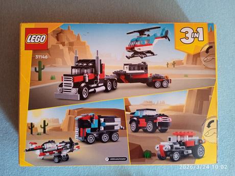 Lego creator 31146 nákladiak s plochou korbou, 
