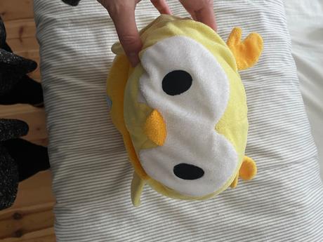 Plyšová žltá sovička, 