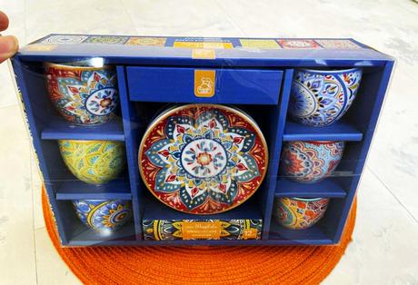 Porcelánová kávová boho súprava mandala, 