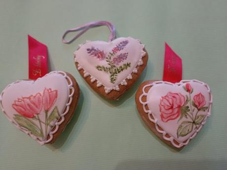 Medovníkové srdce na želanie k sviatku, z lásky..., 