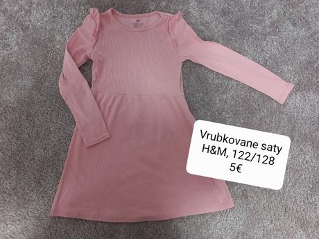 Vrubkovane saty, h&m, 122/128, h&m,122